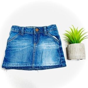 𝅺gap Mini Denim Dip Dye Hem Jean Skirt